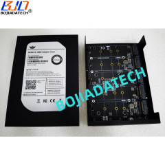 3.5" SATA3.0 22PIN 6Gbps To 5 Ports NGFF M.2 B+M Key SATA Protocol SSD Converter Adapter Card Metal Protection Enclosure Case