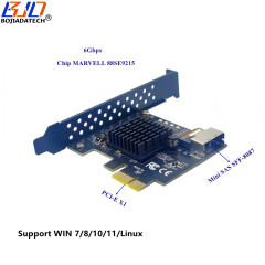 Mini SAS SFF-8087 Connector to PCI Express PCI-E 1X Adapter Controller Card For Storage Devices and Server