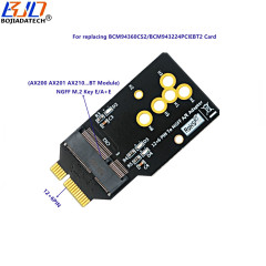 12+6PIN to M.2 NGFF Key E A+E Wireless Adapter Card For AX 200 AX210 AX 210 Module Replacing BCM94360CS2 / BCM943224PCIEBT2 Card