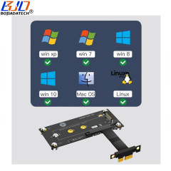 PCI Express PCI-E 3.0 1X to NGFF M.2 Key-M Slot NVME SSD Converter Adapter Card With High Speed Extension Cable