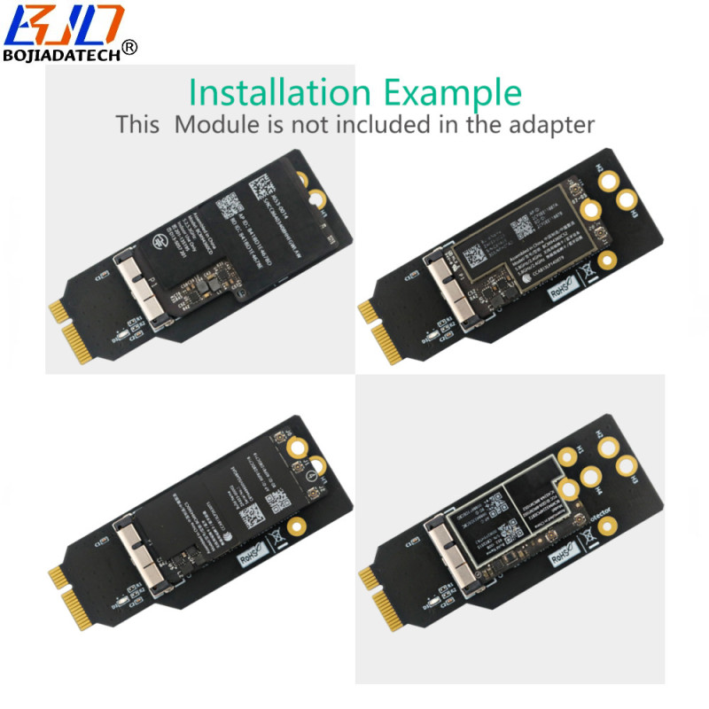 12+6PIN Connector Wifi BT Wireless Adapter Card For BCM94360CD BCM94331CD BCM94360CS BCM94360CS2 BCM943224PCIEBT2 WI-FI Card