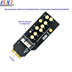 12+6PIN Connector Wifi BT Wireless Adapter Card For BCM94360CD BCM94331CD BCM94360CS BCM94360CS2 BCM943224PCIEBT2 WI-FI Card