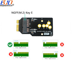 12+6PIN to M.2 NGFF Key E A+E Wireless Adapter Card For AX 200 AX210 AX 210 Module Replacing BCM94360CS2 / BCM943224PCIEBT2 Card