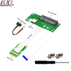PCI-E 8X Slot & USB2.0 Connector To Mini PCI-E MPCIe Adapter Riser Card Magnetic Pad With High Speed FPC Cable