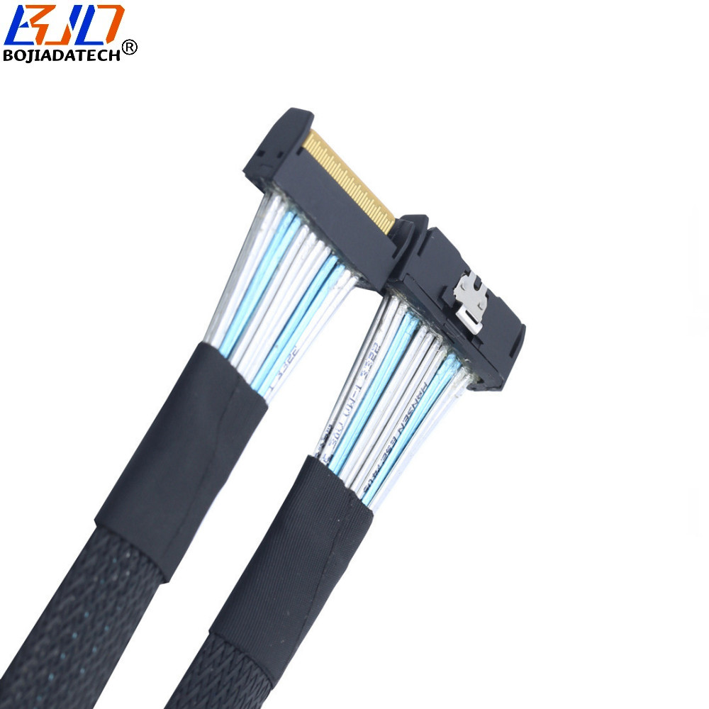 SFF-8654 8i MCIO PCIE 5.0 74Pin to SFF8654 Connector Data Extension Cable 0.5M 0.8M 1M For Server Storage/Data Center/NAS