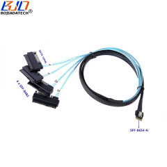 Slimline SAS4.0 SFF-8654 4i To 4 x SFF-8482 29PIN SATA 15PIN Connector Server Hard Disk Target Extension Cable 0.5M 1M