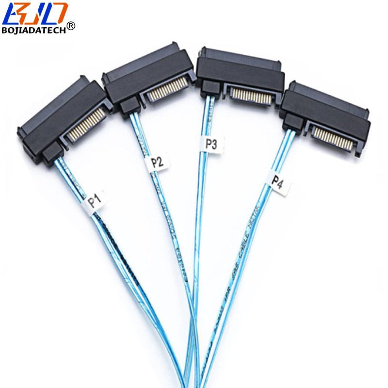 Mini SAS SFF-8087 Host 1 To 4 x SFF-8482 29PIN Connector Hard Disk Drive Data Extension Cable 6Gbps 0.5M 1M
