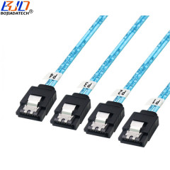 Mini SAS SFF-8087 36Pin Right Angle Host 1 to 4 SATA 3.0 Connector Target Hard Disk Data Extension Cable 6Gbps 50CM 100CM