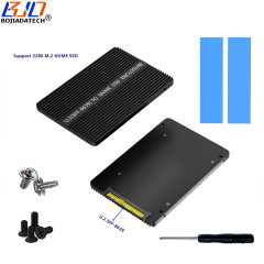 U.2 SFF-8639 U2 Connector to NGFF M.2 M-Key NVME SSD Converter Adapter Card With Aluminum Enclosure Case