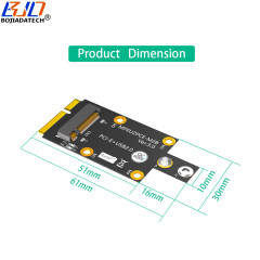 Mini PCI-E MPCIe Interface to NGFF M.2 B-Key Wireless Adapter Card 2 Nano SIM Slot for 5G 4G LTE GSM Modem Module