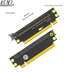 Reverse PCI-E 3.0 16X Slot to PCIe X16 Adapter Riser Card For 2U Server Computer Case