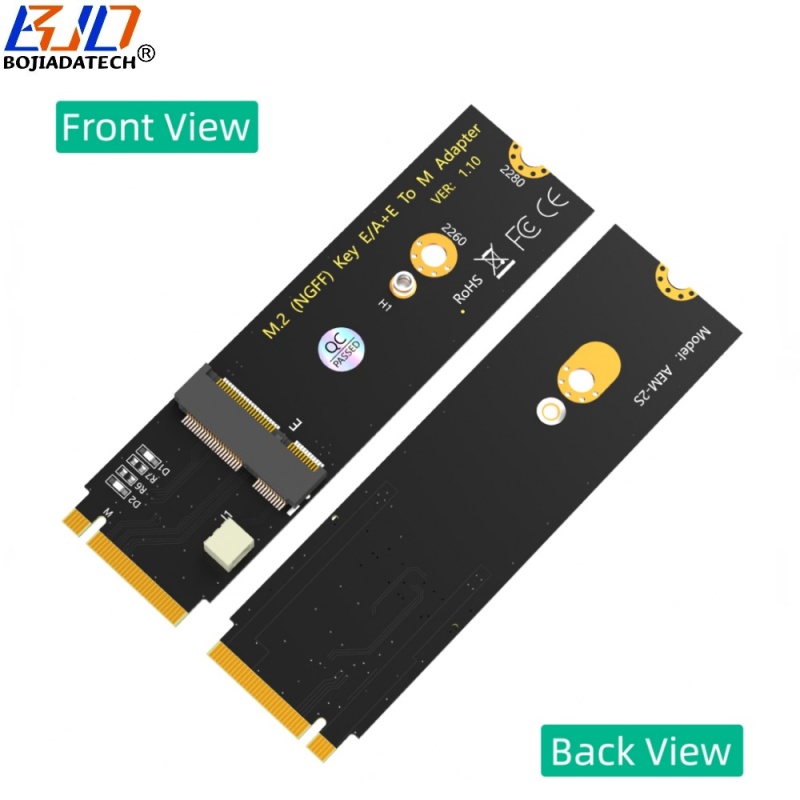 NGFF M.2 Key-M To Key E/A+E Connector Wireless Adapter Card With BT Signal Cable For Intel AX200 AX210 9260AC WiFi BT Module
