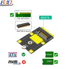 MSATA Connector to M.2 NGFF Key-B Slot SATA SSD Adapter Converter Card for 2230 2242 M2 Solid State Disk