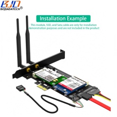 PCI-E 1X To Mini PCIe MPCIe & MSATA Slot Adapter Converter Card 1 SIM Holder 2 Antenna For WiFi Module 3G 4G LTE Modem Msata SSD