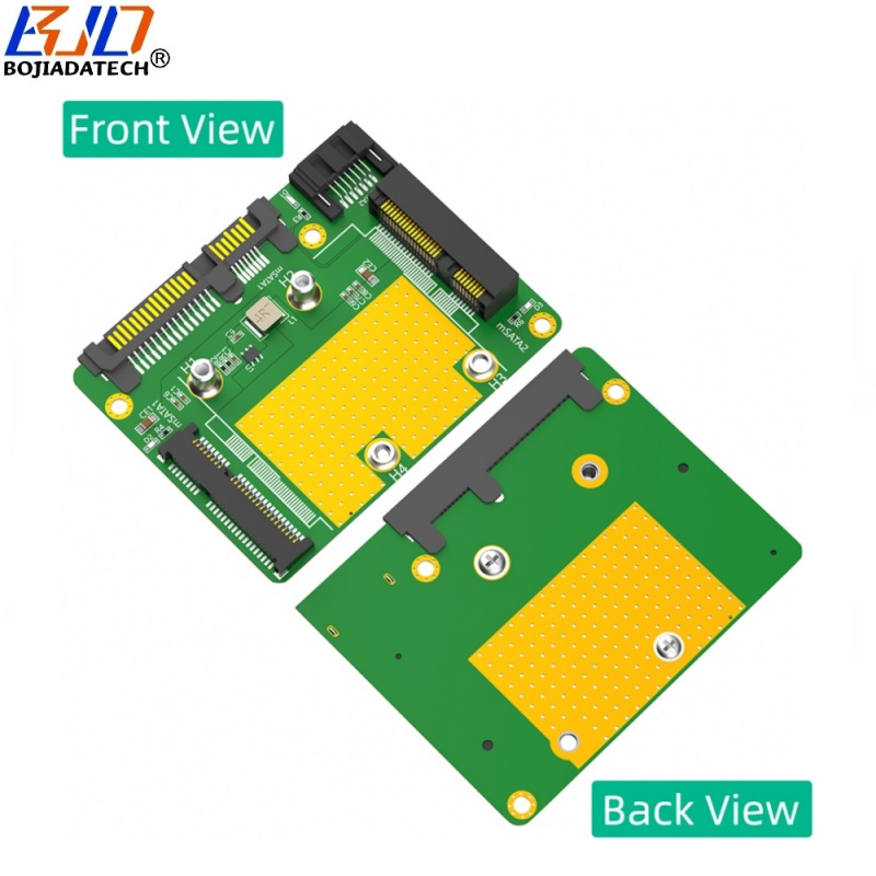 SATA 3.0 22PIN Interface to 2 x mSATA SSD Converter Adapter Card With SATA 3.0 Data Cable