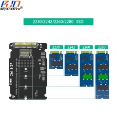 U.2 SFF-8639 U2 Connector to NGFF M.2 Key-M Key B+M PCI-E NVME Converter Adapter SSD Enclosure Case Aluminum Shell