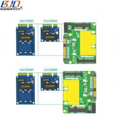 SATA 3.0 22PIN Interface to 2 x mSATA SSD Converter Adapter Card With SATA 3.0 Data Cable