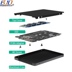 SATA 3.0 22PIN to NGFF M.2 Key-B Key B+M SATA Converter Adapter SSD Enclosure Case Aluminum Shell