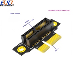 Reverse 90 Degree PCI-E 3.0 1X Slot To PCIe X1 Adapter Riser Card For 1U Server Case