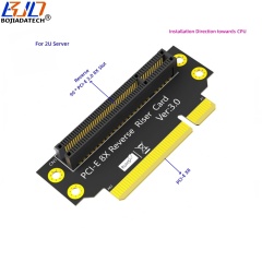 Reverse 90 Degree PCI-E 3.0 8X Slot To PCIe X8 Adapter Riser Card For 2U Server Case