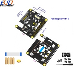 PCI-E 1X Signal To NGFF M.2 Key-M NVMe 2230 2242 SSD Adapter Card With Cooling Fan &amp; Flexible FPC Cable for Raspberry Pi 5
