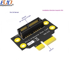 Reverse 90 Degree PCI-E 3.0 1X Slot To PCIe X1 Adapter Riser Card For 2U Server Case
