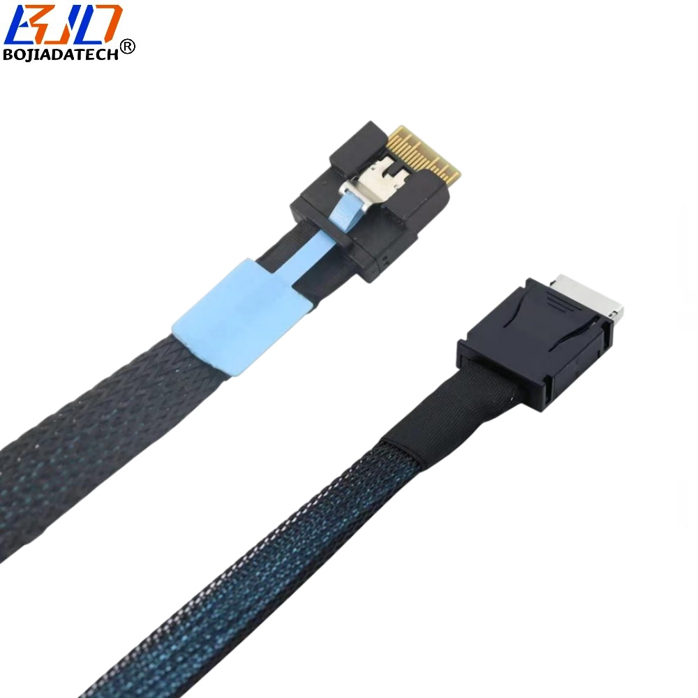 PCI-E 4.0 Slimline SFF-8654 4i to Oculink SFF-8611 Server Hard Disk Drive Data Extension Cable 0.5M 1M