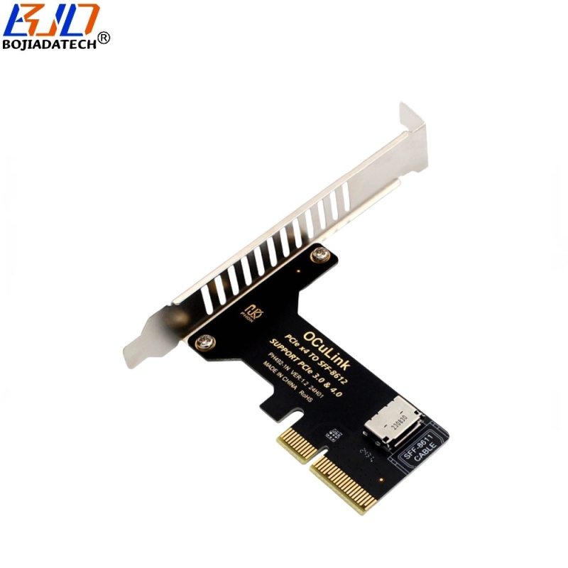 Oculink SFF-8612 SFF-8611 Connector to PCI Express 4X PCI-E 4.0 X4 Adapter Riser Card for U2 NVME SSD
