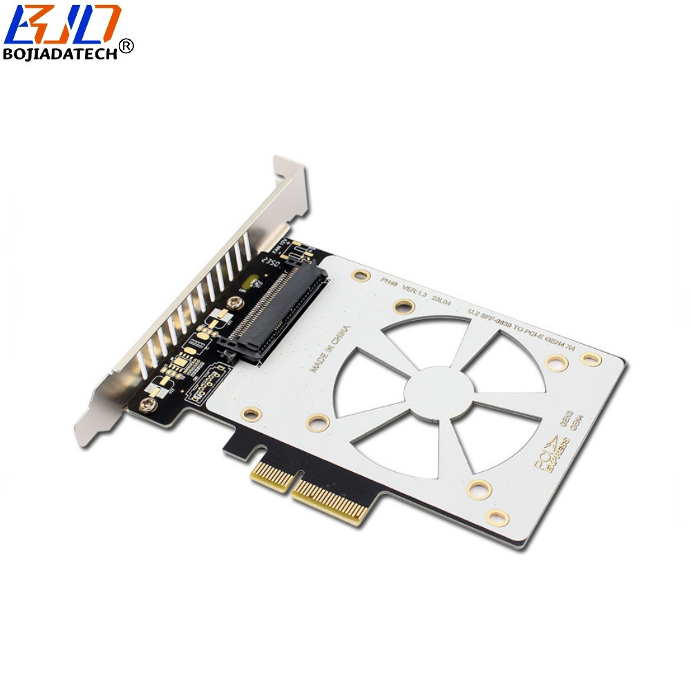 PCIe 4.0 X4 PCI-E 3.0 4X to U.2 SFF-8639 Connector Adapter Riser Card for U2 NVME SSD