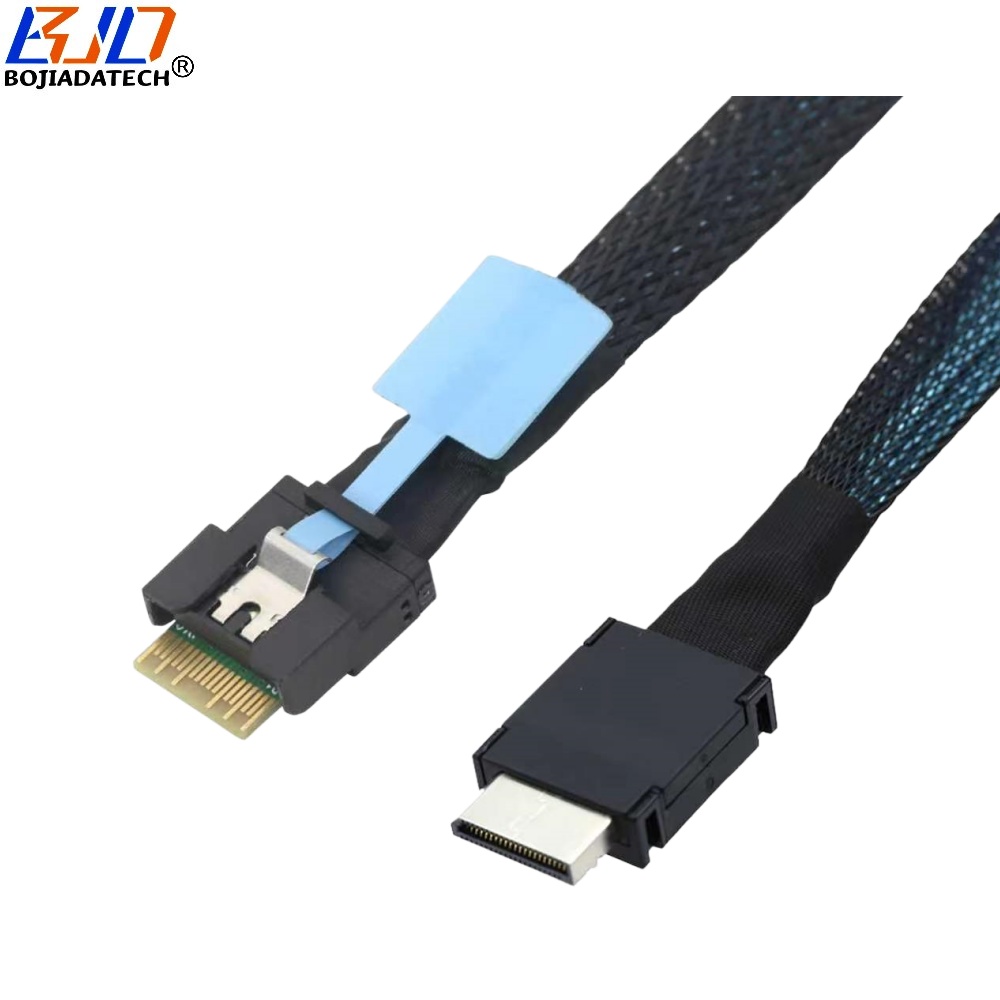PCI-E 4.0 Slimline SFF-8654 4i to Oculink SFF-8611 Server Hard Disk Drive Data Extension Cable 0.5M 1M