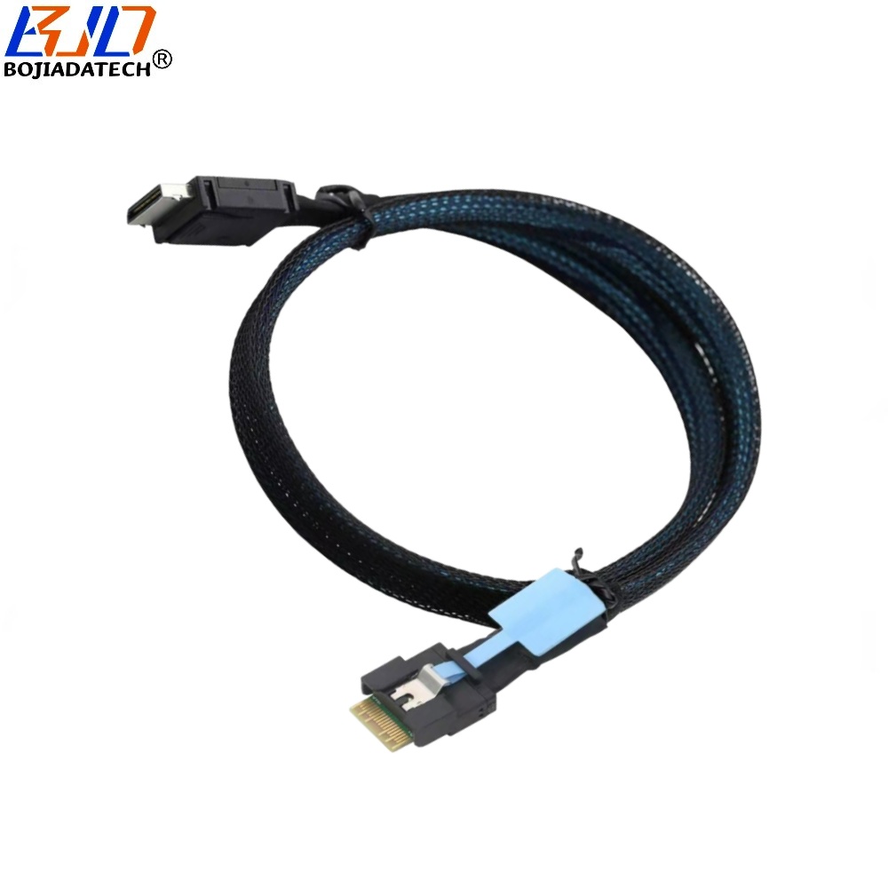 PCI-E 4.0 Slimline SFF-8654 4i to Oculink SFF-8611 Server Hard Disk Drive Data Extension Cable 0.5M 1M