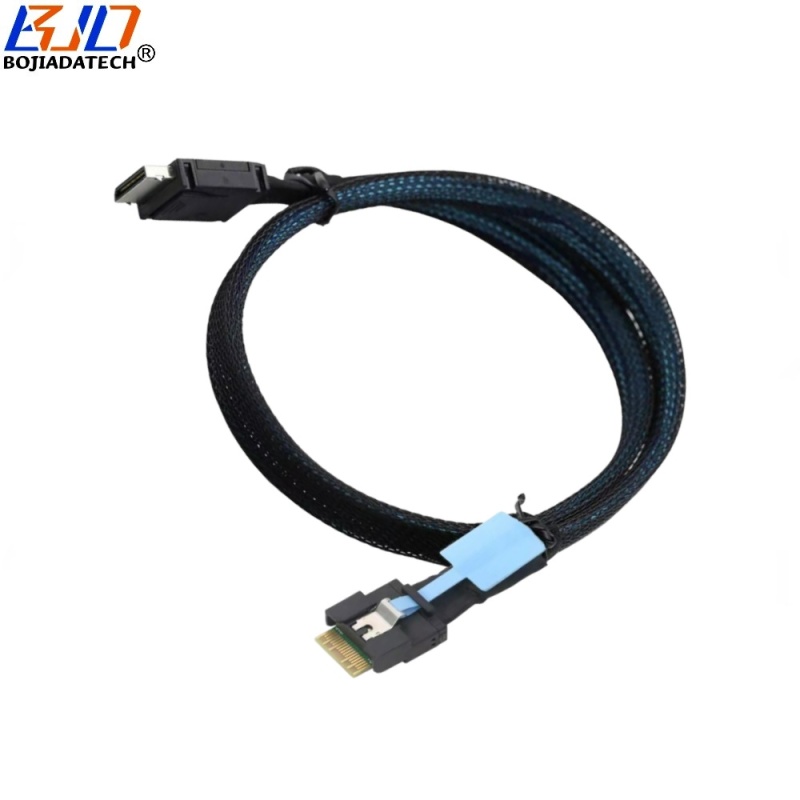 PCI-E 4.0 Slimline SFF-8654 4i to Oculink SFF-8611 Server Hard Disk Drive Data Extension Cable 0.5M 1M
