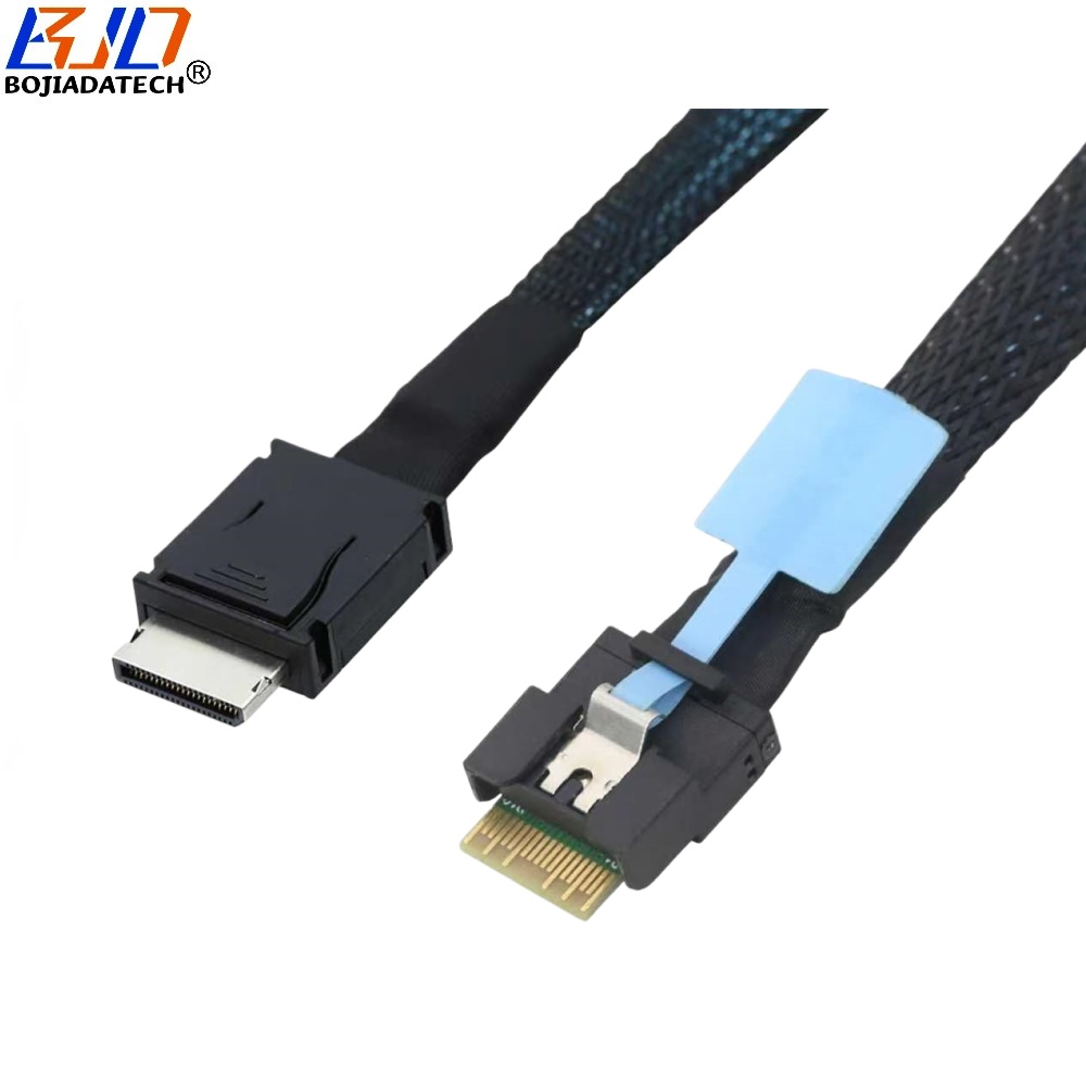 PCI-E 4.0 Slimline SFF-8654 4i to Oculink SFF-8611 Server Hard Disk Drive Data Extension Cable 0.5M 1M