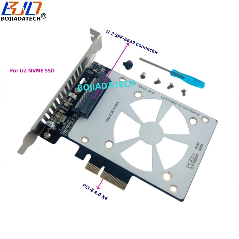 PCIE 3.0 X4 PCI-E 4.0 4X to SFF-8639 U.2 Connector Adapter Expansion Card for U2 NVME SSD
