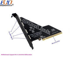 PCI-E 4.0 16X to 4 * Oculink SFF-8611 SFF-8612 Adapter Converter Card for U2 NVME SSD MB Support PCIe X4X4X4X4 Bifurcation