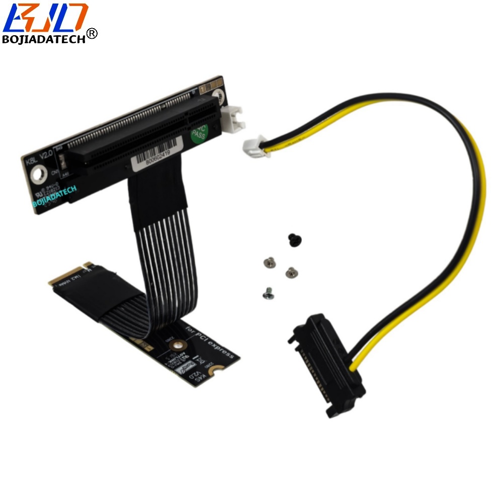 PCIe X8 PCI-E 5.0 8X Slot to NGFF M.2 NVME M-Key Riser Extension Cable 10CM 15CM 20CM 25CM 30CM 35CM 40CM 50CM