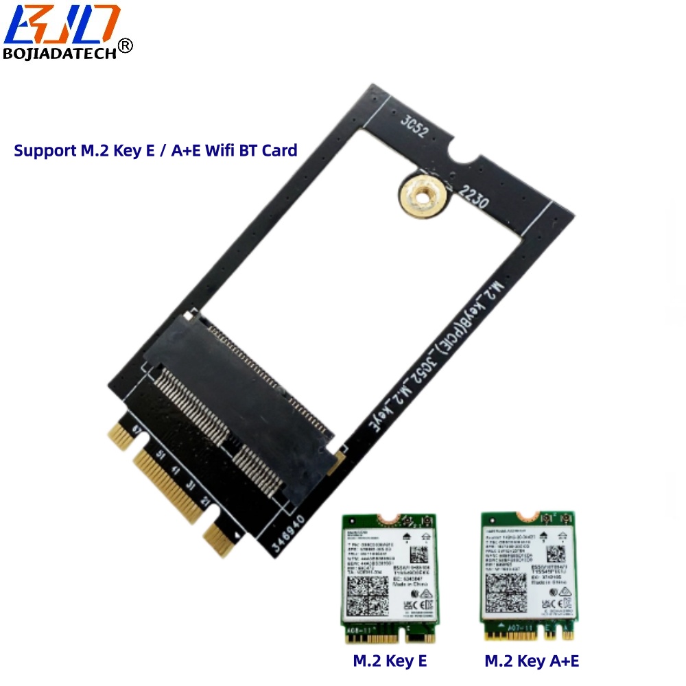 Laptop Desktop NGFF M.2 Key B+M Interface to Key E/A+E Wireless Adapter Supports Wifi6 Wifi7 AX210 BE200 BT5.4 Wifi Card