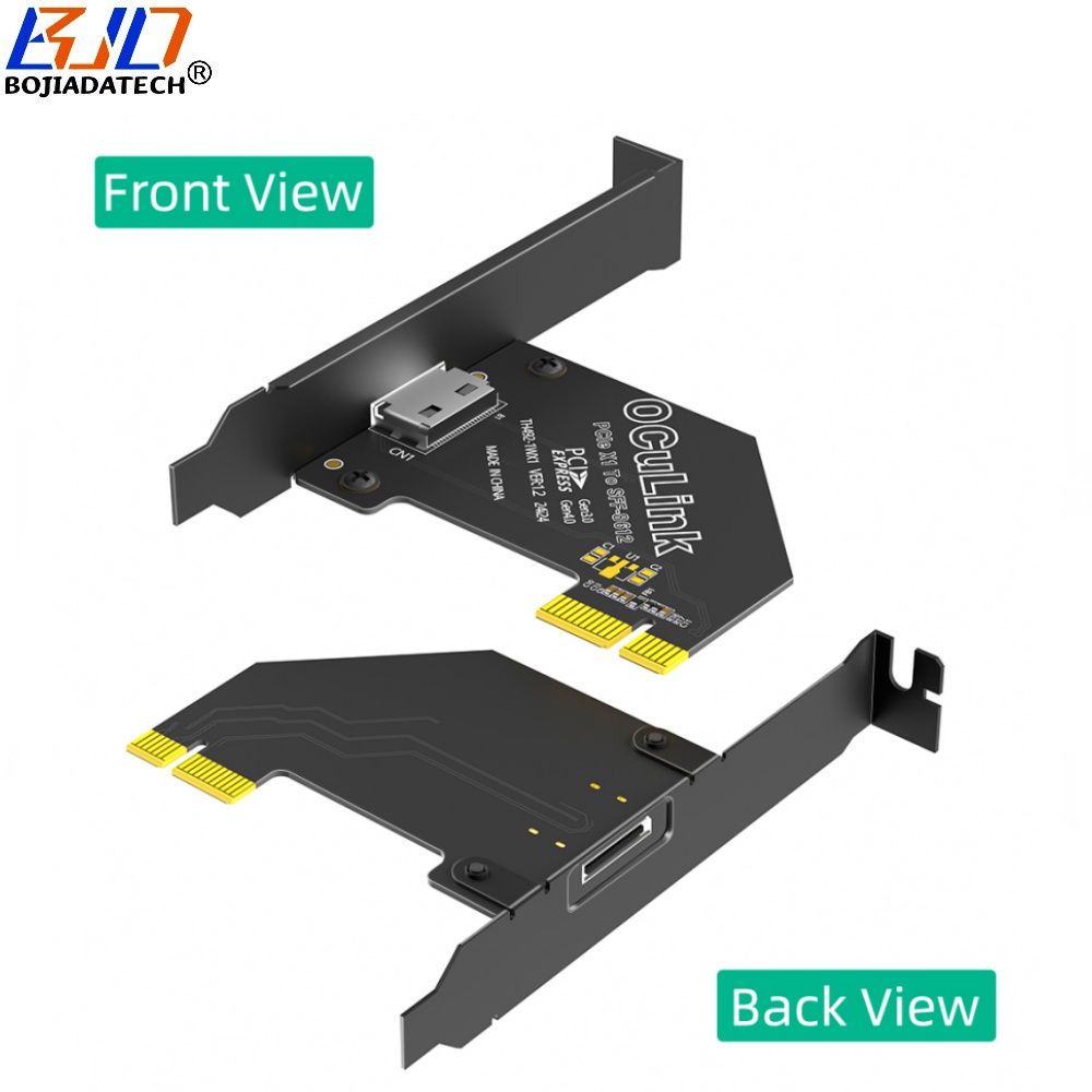 PCI-E 4.0 1X PCIe 3.0 X1 to Oculink SFF-8611 SFF-8612 Connector Adapter Riser Card