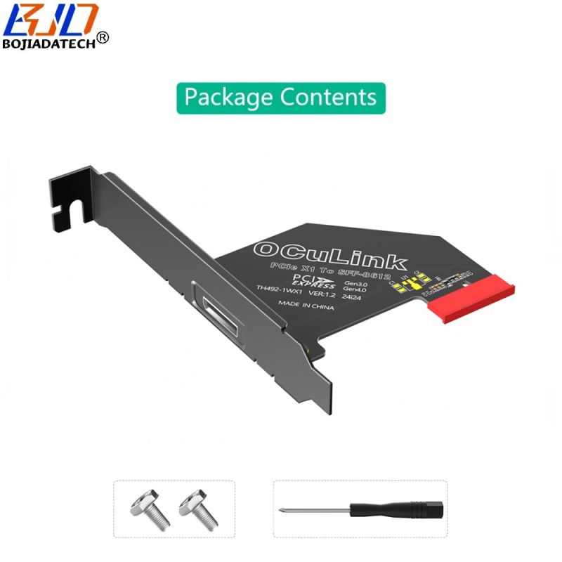 PCI-E 4.0 1X PCIe 3.0 X1 to Oculink SFF-8611 SFF-8612 Connector Adapter Riser Card