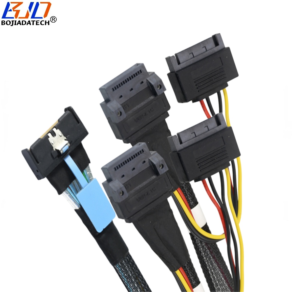 PCI-E 5.0 MCIO 8i 74PIN Host to 2 * GEN-Z 1C 56Pin Female Server Data Extension Cable 50CM 80CM