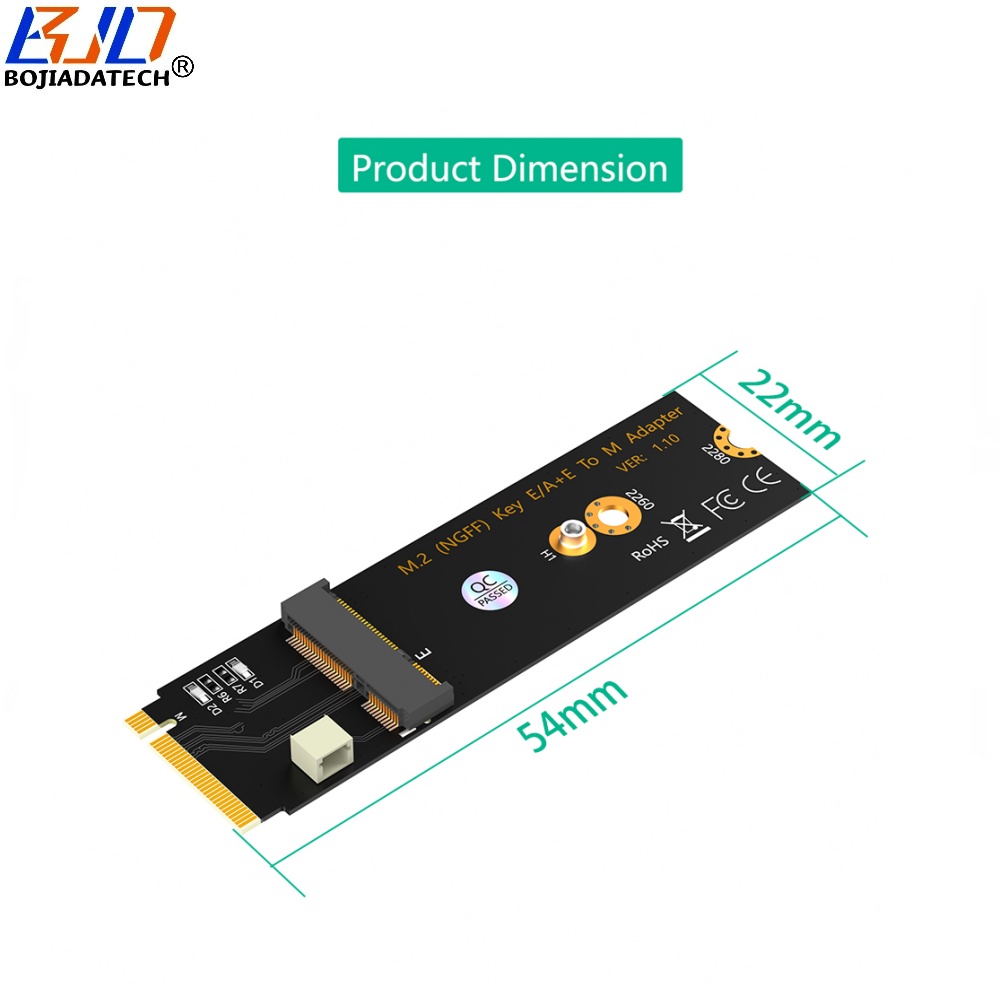 NGFF M.2 Key-M Interface To Key E/A+E Connector Wireless Adapter Card With BT Signal Cable For WiFi Module