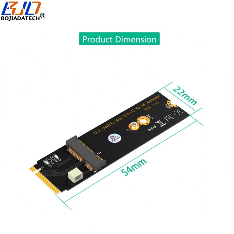 NGFF M.2 Key-M Interface To Key E/A+E Connector Wireless Adapter Card With BT Signal Cable For WiFi Module