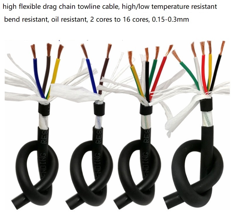 Customized TRVV High Flexible Drag Chain Towline Cable, Underwater Special Cable