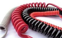 Matte PU Shiny Hair Dryer Lift Trailer Traction Spring Spiral Coiled Cable