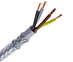 SY Braided Cable Flexible Copper Conductor Braided Steel Wire Armored Transparent PVC Sheathe