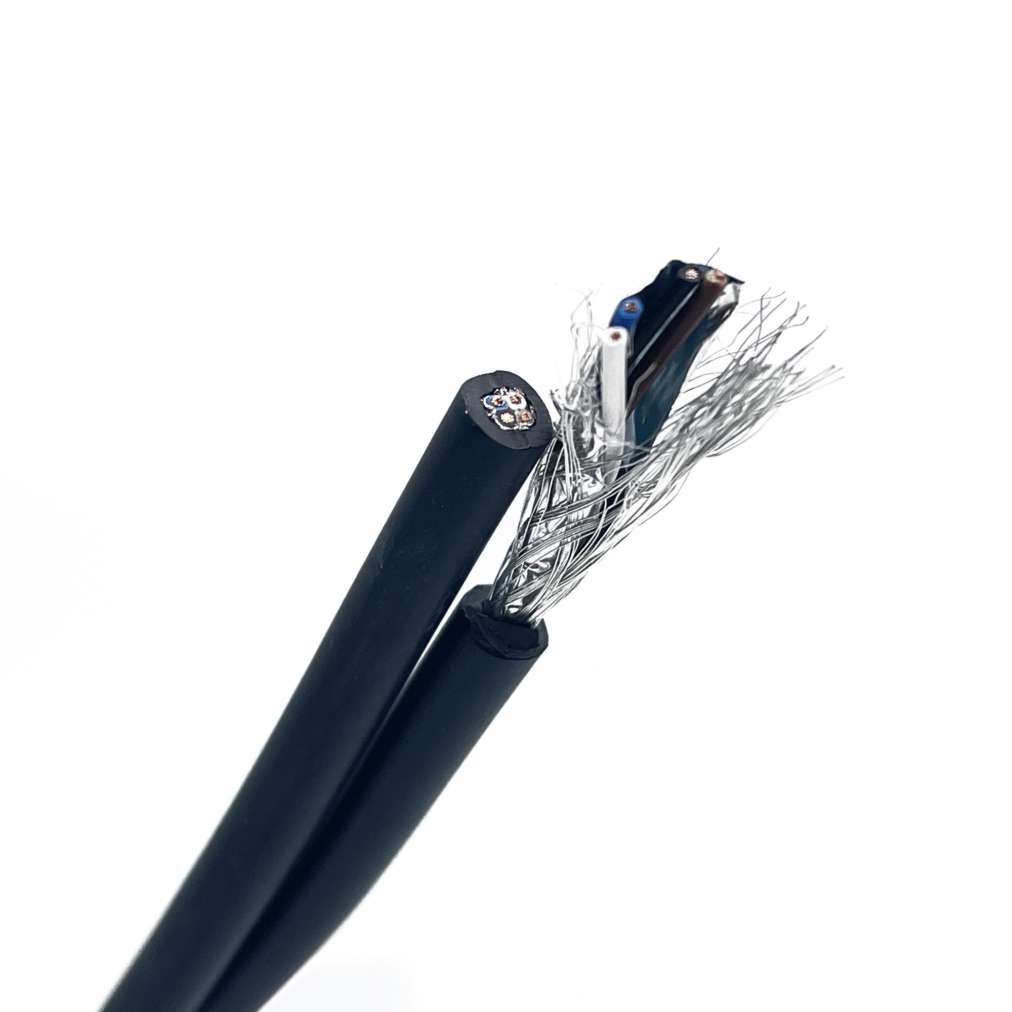RVVP 4x0.25+AB Shielded Flexible Bare Copper PVC Sheath Power Electrical Multi Cores Electric Cable