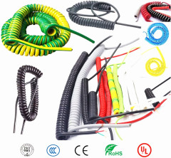 TPU/PU/PUR Spring Medical Electrical Equipment Cord Spiral Wire for Hair Dryer Air Purifier Coiled Power Cable