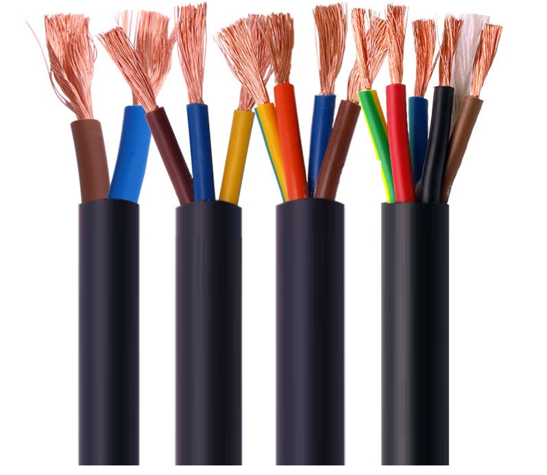 RVV H05VV-F Fire Resistant PVC Insulated Bare Copper Flexible 300/500V 3×0.75mm² CE Rohs standard Sheathed Jacketed power cable