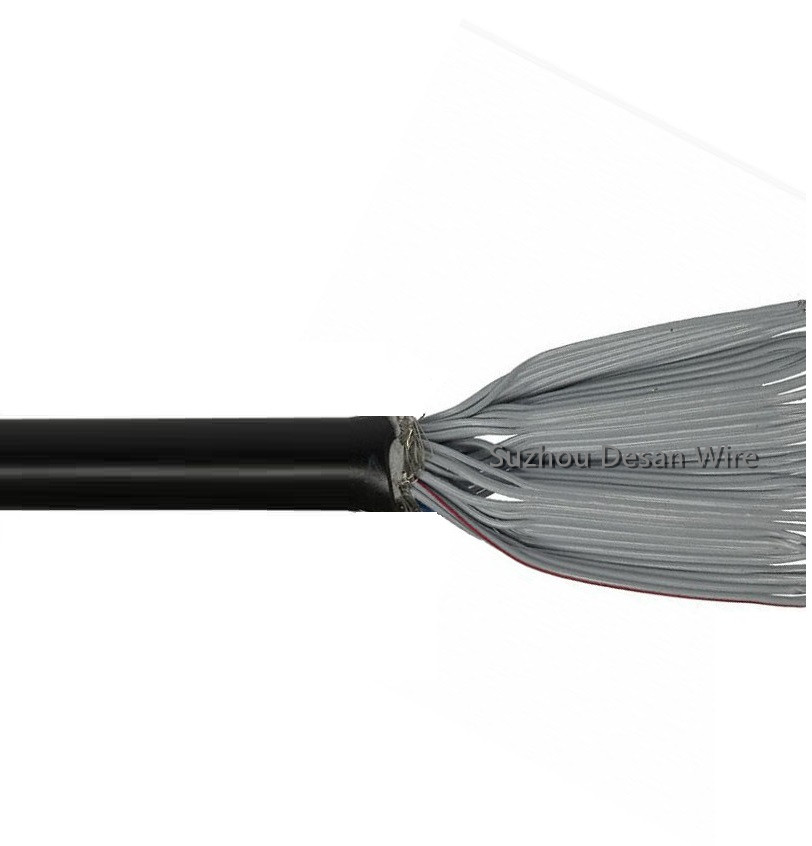 28 AWG, 0.050" (1.27mm) Pitch Stranded Round Jacketed/Shielded Flat Cables 14 cores