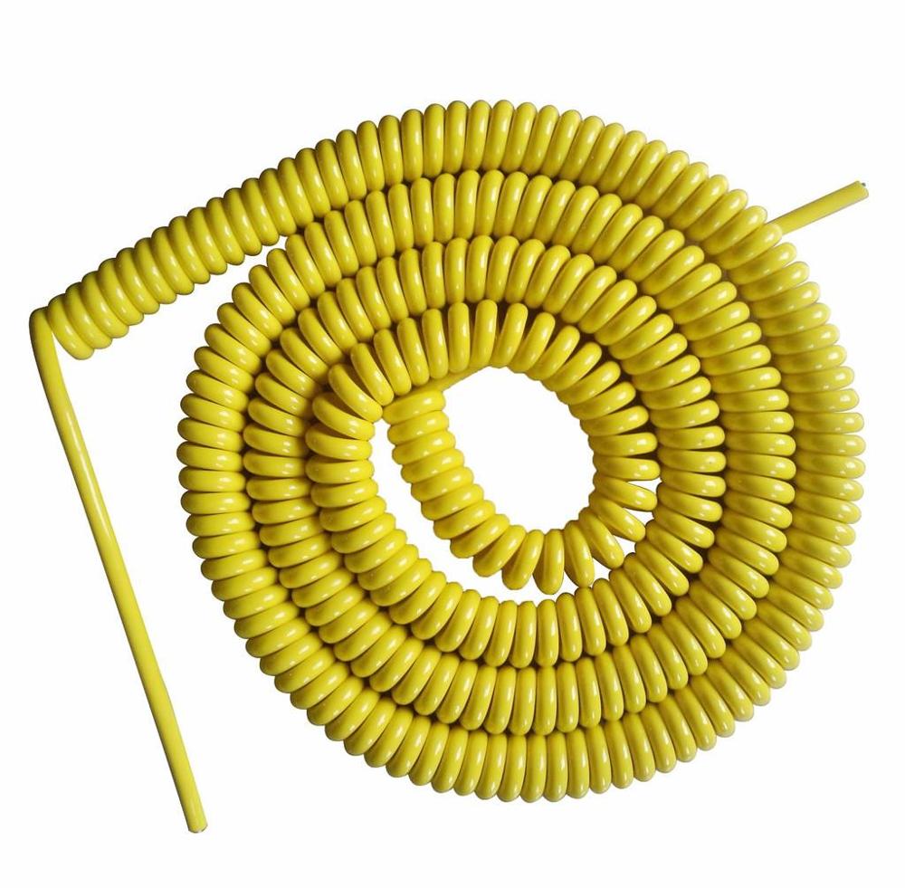 Custom polyether material/PU/PUR/TPU, low temperature resistant, minus 40 degrees Celsius, 3-core 2.5 mm2 spring wire spiral cable power cord